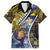 Personalised Tokelau Family Matching Tank Maxi Dress and Hawaiian Shirt National Badge Waves Style