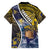 Personalised Tokelau Family Matching Tank Maxi Dress and Hawaiian Shirt National Badge Waves Style