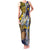Personalised Tokelau Family Matching Tank Maxi Dress and Hawaiian Shirt National Badge Waves Style