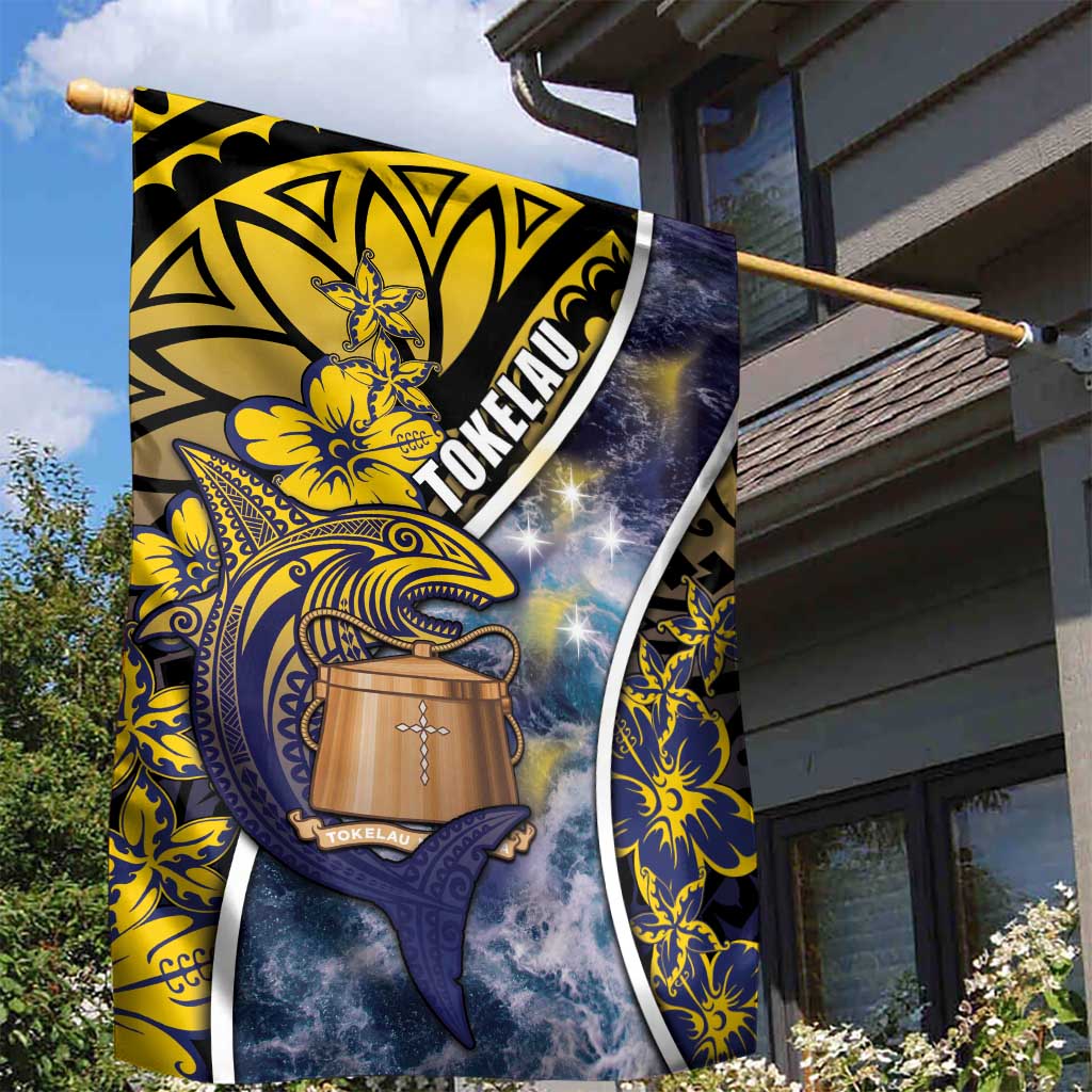 Tokelau Garden Flag National Badge Waves Style