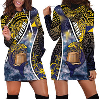 Personalised Tokelau Hoodie Dress National Badge Waves Style