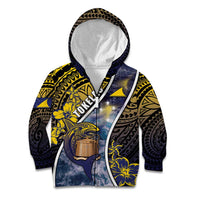 Personalised Tokelau Kid Hoodie National Badge Waves Style