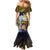 Personalised Tokelau Mermaid Dress National Badge Waves Style