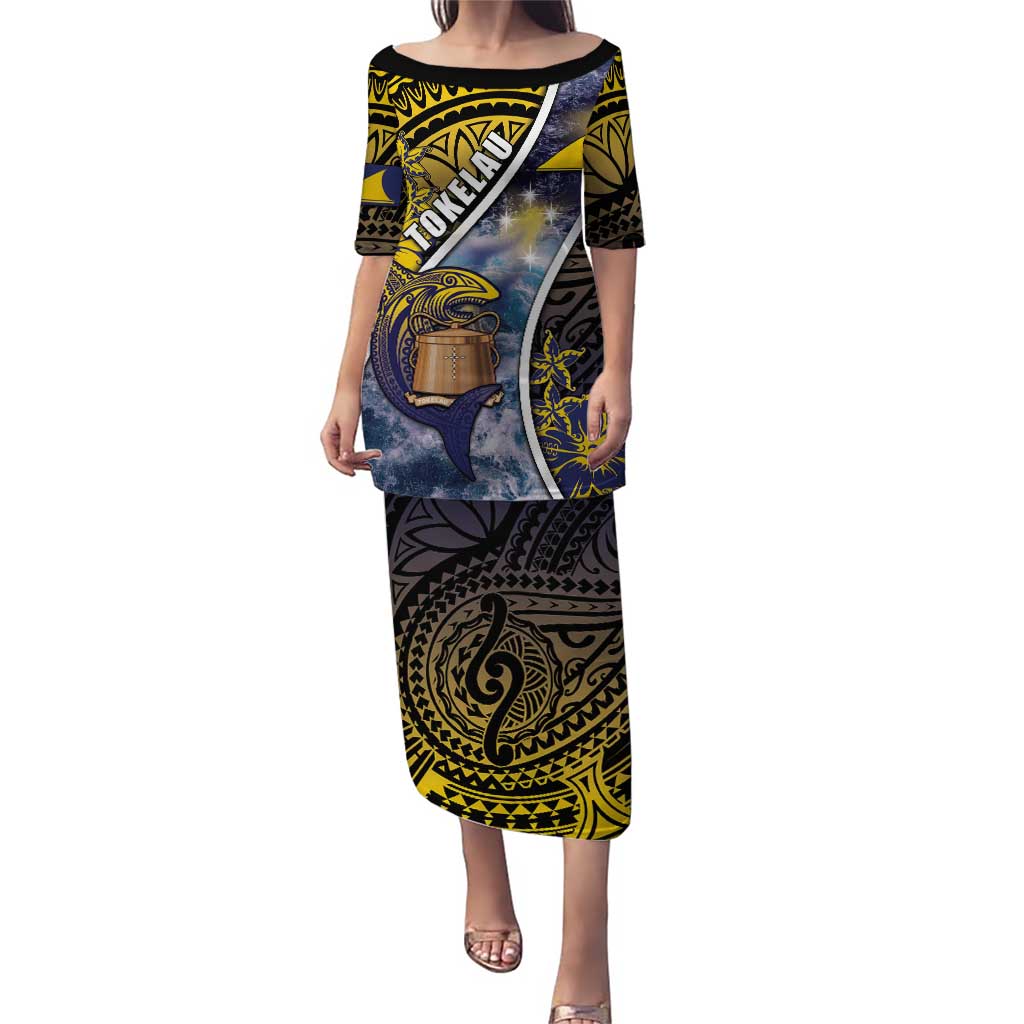 Personalised Tokelau Puletasi National Badge Waves Style