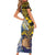 Personalised Tokelau Short Sleeve Bodycon Dress National Badge Waves Style