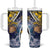 Personalised Tokelau Tumbler With Handle National Badge Waves Style