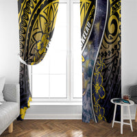 Tokelau Window Curtain National Badge Waves Style