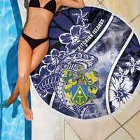 Pitcairn Islands Beach Blanket Coat Of Arms Waves Style