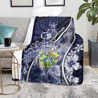 Pitcairn Islands Blanket Coat Of Arms Waves Style