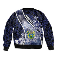 Personalised Pitcairn Islands Bomber Jacket Coat Of Arms Waves Style DT05 - Polynesian Pride