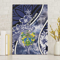 Pitcairn Islands Canvas Wall Art Coat Of Arms Waves Style