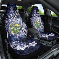 Pitcairn Islands Car Seat Cover Coat Of Arms Waves Style