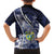 Personalised Pitcairn Islands Family Matching Off The Shoulder Long Sleeve Dress and Hawaiian Shirt Coat Of Arms Waves Style