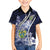 Personalised Pitcairn Islands Family Matching Off Shoulder Short Dress and Hawaiian Shirt Coat Of Arms Waves Style