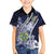 Personalised Pitcairn Islands Family Matching Short Sleeve Bodycon Dress and Hawaiian Shirt Coat Of Arms Waves Style