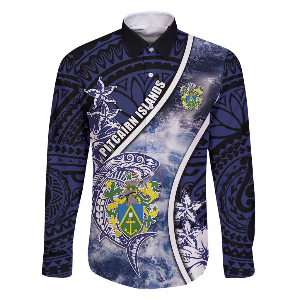 Personalised Pitcairn Islands Family Matching Summer Maxi Dress and Hawaiian Shirt Coat Of Arms Waves Style