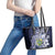 Pitcairn Islands Leather Tote Bag Coat Of Arms Waves Style