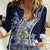 Personalised Pitcairn Islands Women Casual Shirt Coat Of Arms Waves Style