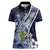 Personalised Pitcairn Islands Women Polo Shirt Coat Of Arms Waves Style