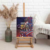 Samoa Wrestling Canvas Wall Art Polynesian Warrior Funny Style - Polynesian Pride