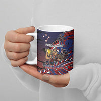 Personalised Samoa Wrestling Ceramic Mug Polynesian Warrior Funny Style - Polynesian Pride
