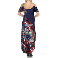 Personalised Samoa Wrestling Family Matching Summer Maxi Dress and Hawaiian Shirt Polynesian Warrior Funny Style - Polynesian Pride