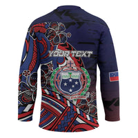 Personalised Samoa Wrestling Hockey Jersey Polynesian Warrior Funny Style - Polynesian Pride