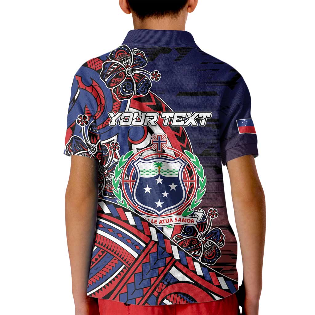 Personalised Samoa Wrestling Kid Polo Shirt Polynesian Warrior Funny Style - Polynesian Pride