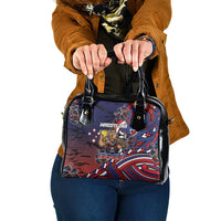 Samoa Wrestling Shoulder Handbag Polynesian Warrior Funny Style - Polynesian Pride