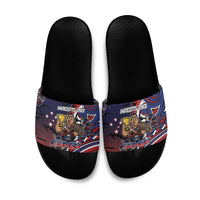 Samoa Wrestling Slide Sandals Polynesian Warrior Funny Style - Polynesian Pride