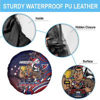 Samoa Wrestling Spare Tire Cover Polynesian Warrior Funny Style - Polynesian Pride