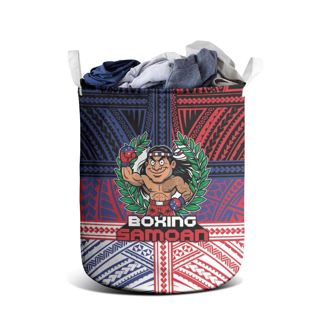 Samoa Boxing Laundry Basket Samoan Boxer Funny Style - Polynesian Pride