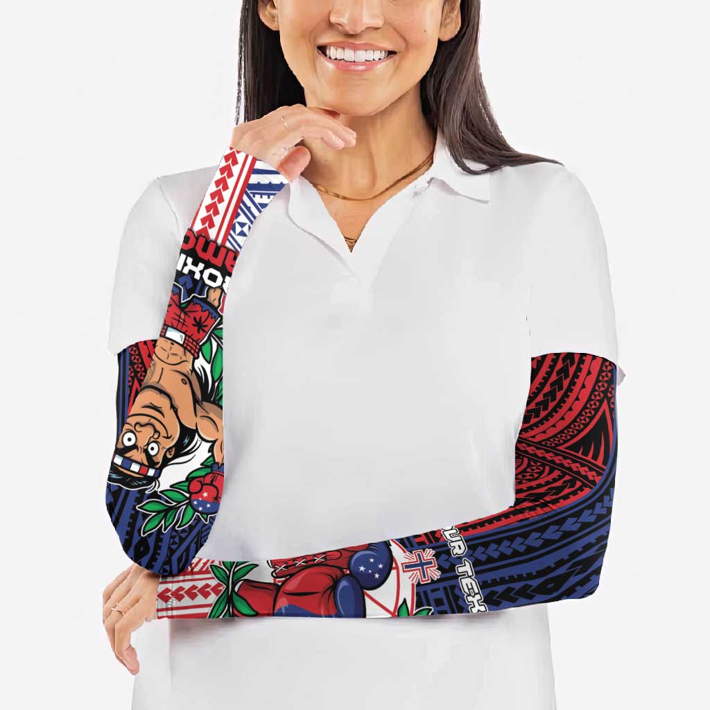 Personalised Samoa Boxing Arm Sleeves Samoan Boxer Funny Style - Polynesian Pride