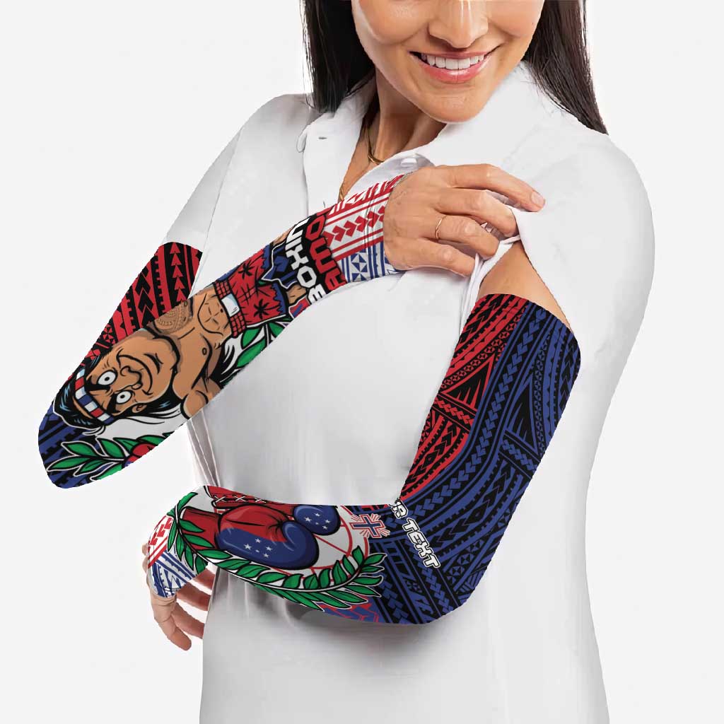 Personalised Samoa Boxing Arm Sleeves Samoan Boxer Funny Style - Polynesian Pride