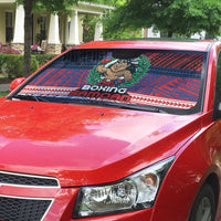 Samoa Boxing Auto Sun Shade Samoan Boxer Funny Style - Polynesian Pride