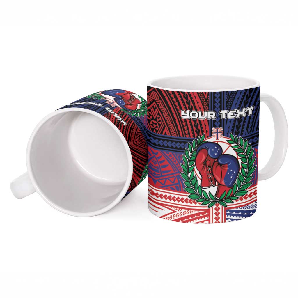 Personalised Samoa Boxing Ceramic Mug Samoan Boxer Funny Style - Polynesian Pride