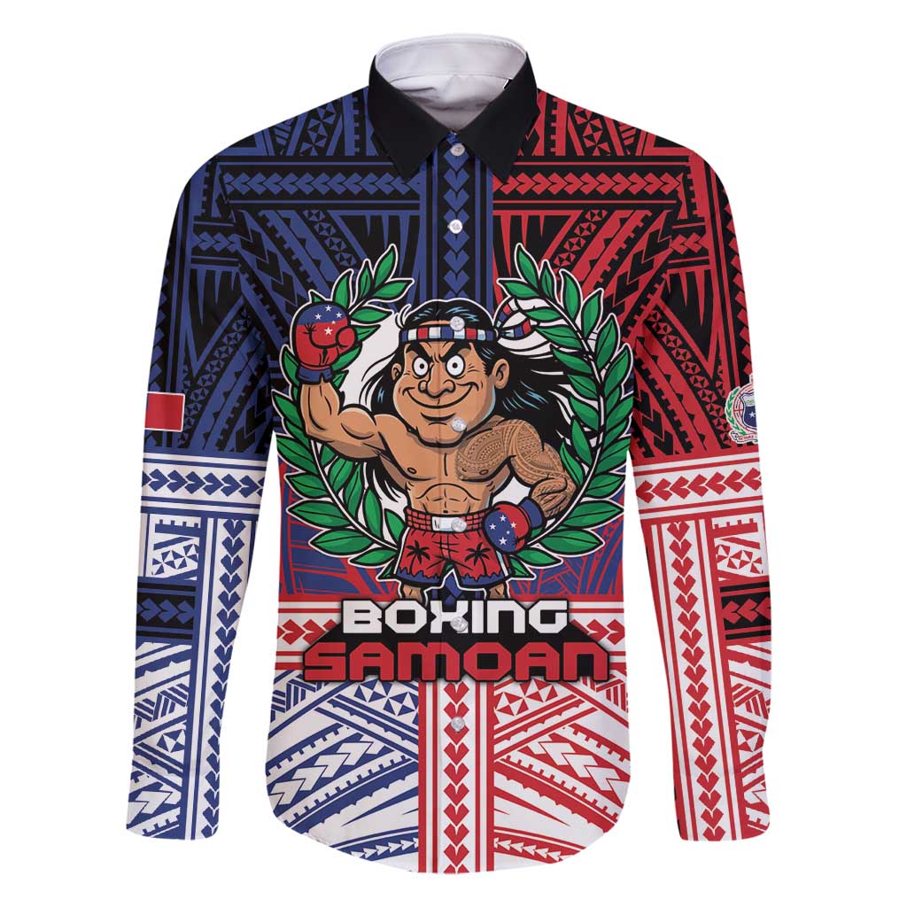 Personalised Samoa Boxing Family Matching Off Shoulder Maxi Dress and Hawaiian Shirt Samoan Boxer Funny Style - Polynesian Pride