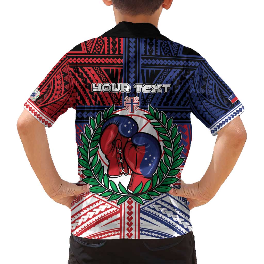 Personalised Samoa Boxing Family Matching Off Shoulder Short Dress and Hawaiian Shirt Samoan Boxer Funny Style - Polynesian Pride