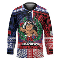 Personalised Samoa Boxing Hockey Jersey Samoan Boxer Funny Style - Polynesian Pride