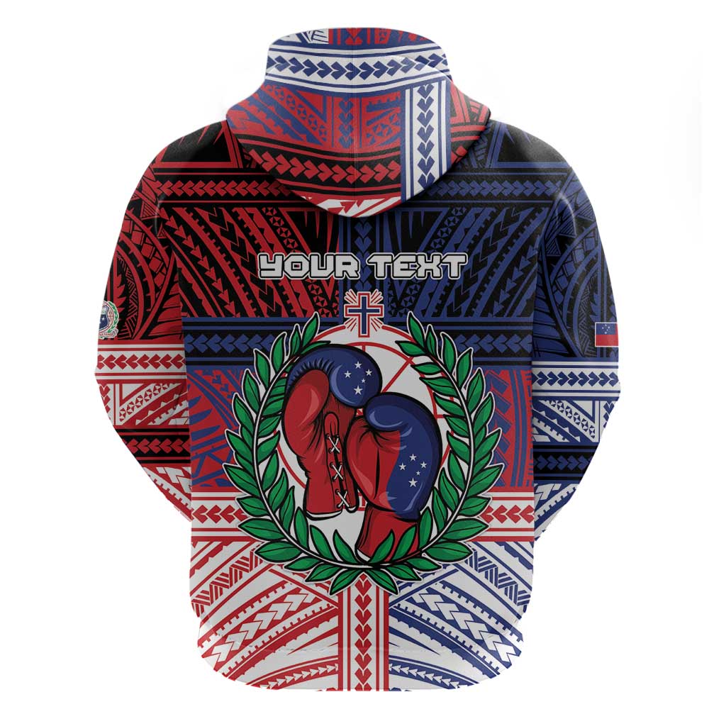 Personalised Samoa Boxing Hoodie Samoan Boxer Funny Style - Polynesian Pride