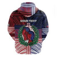 Personalised Samoa Boxing Hoodie Samoan Boxer Funny Style - Polynesian Pride