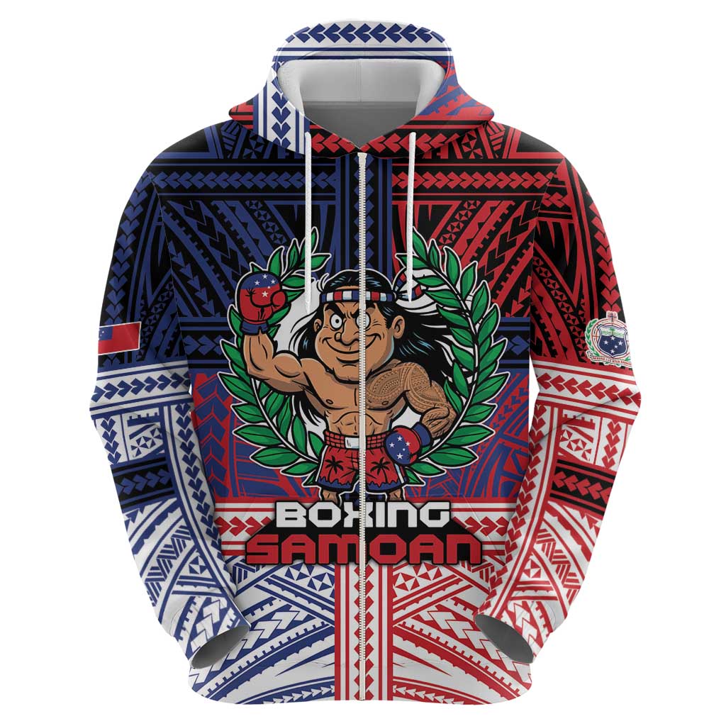 Personalised Samoa Boxing Hoodie Samoan Boxer Funny Style - Polynesian Pride