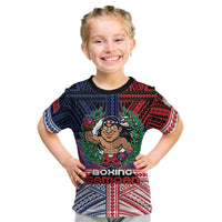Personalised Samoa Boxing Kid T Shirt Samoan Boxer Funny Style - Polynesian Pride