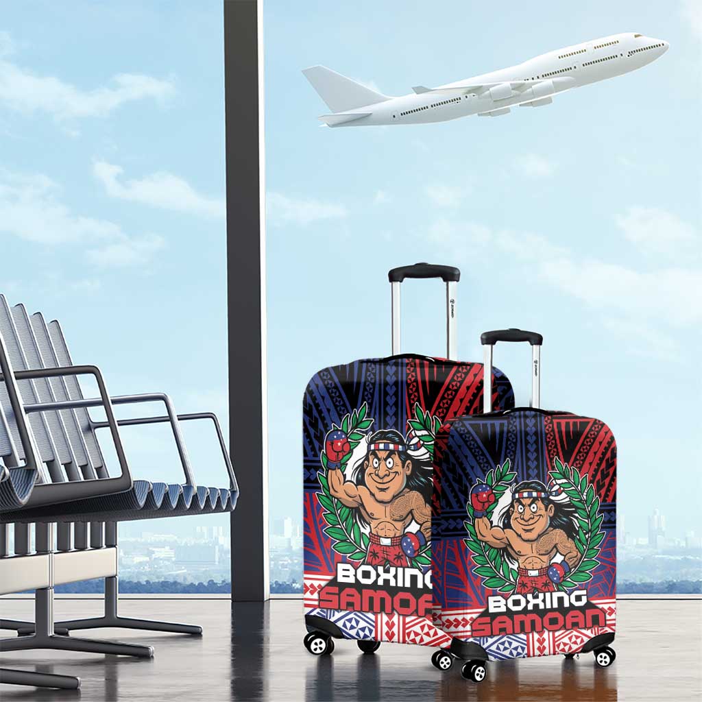Samoa Boxing Luggage Cover Samoan Boxer Funny Style - Polynesian Pride