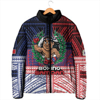 Personalised Samoa Boxing Padded Jacket Samoan Boxer Funny Style - Polynesian Pride