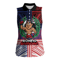 Personalised Samoa Boxing Women Sleeveless Polo Shirt Samoan Boxer Funny Style - Polynesian Pride