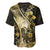 Personalised Niue Baseball Jersey Niuean Crab Waves Style