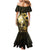 Personalised Niue Family Matching Mermaid Dress and Hawaiian Shirt Niuean Crab Waves Style