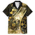 Personalised Niue Family Matching Off The Shoulder Long Sleeve Dress and Hawaiian Shirt Niuean Crab Waves Style