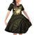 Personalised Niue Family Matching Off Shoulder Short Dress and Hawaiian Shirt Niuean Crab Waves Style